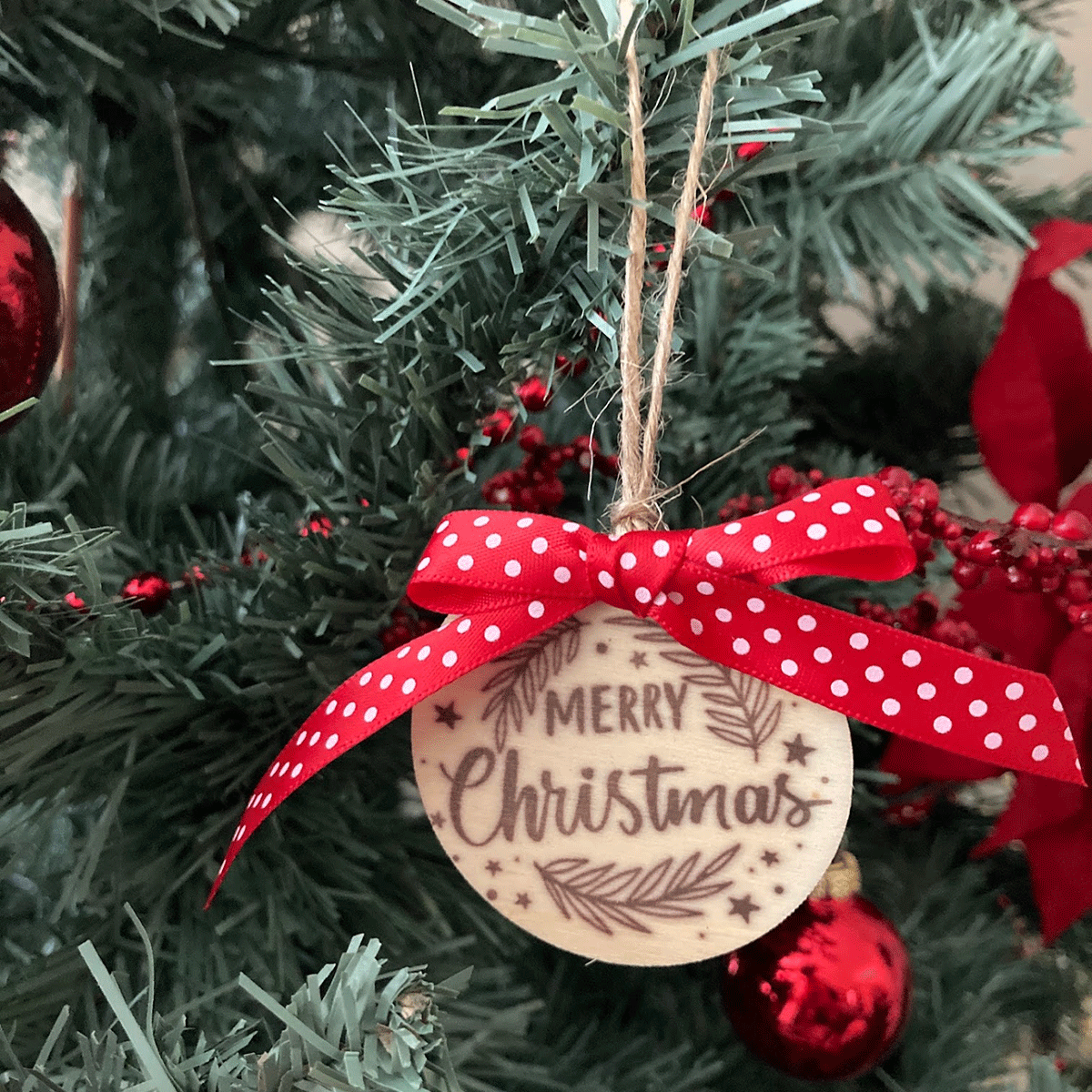 Wooden Christmas Tag