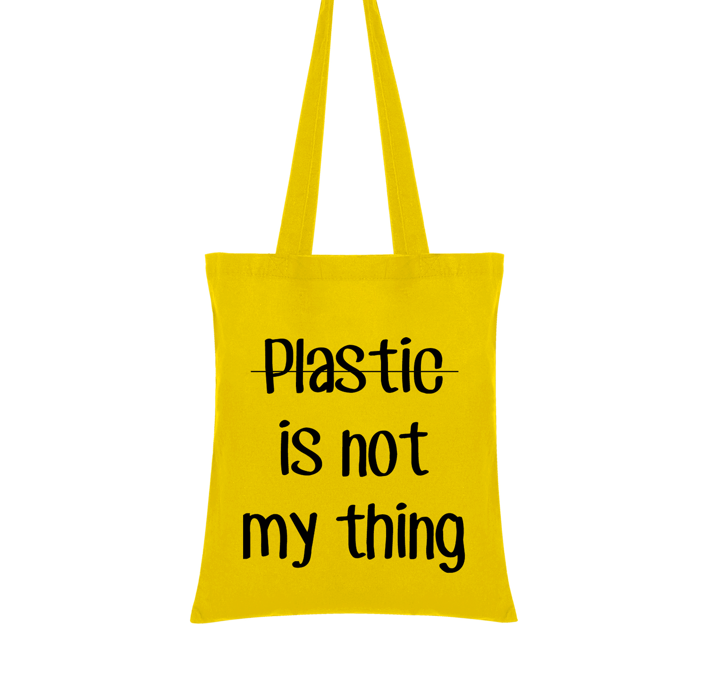 Yellow NO Plastic Cotton Tote Bag