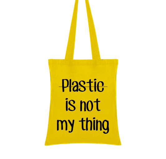 Yellow NO Plastic Cotton Tote Bag