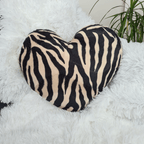 Heart Shaped Pillow Animal Print