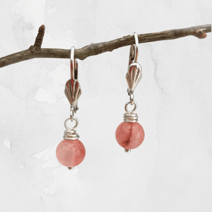 Cherry Quartz Earrings