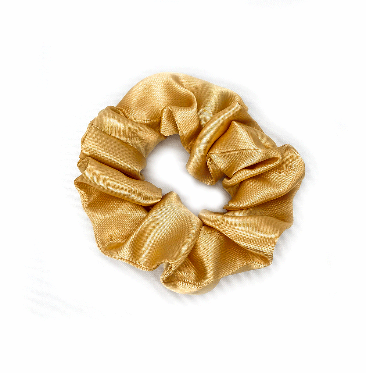 Brown Satin Scrunchie