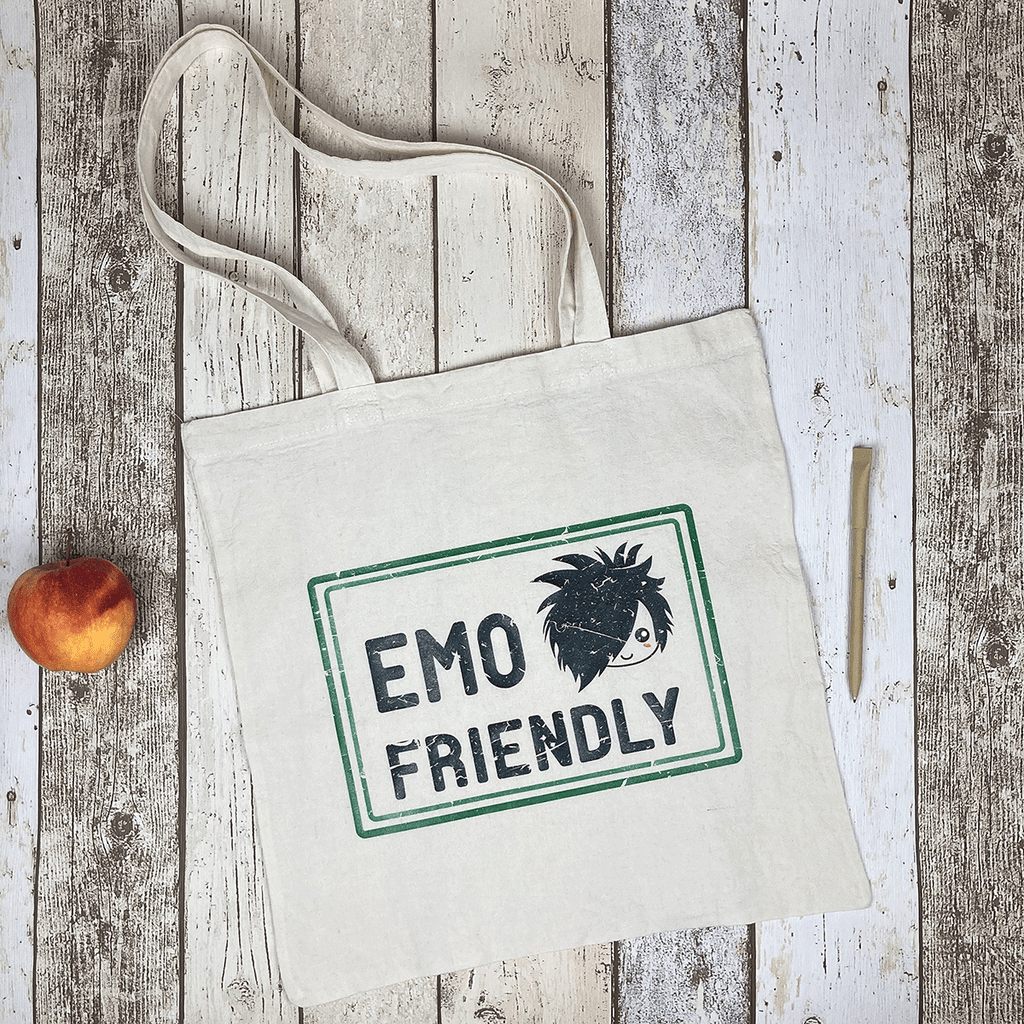 Emo Friendly Canvas Tote Bag