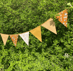 Ocher Tones Vintage Fabric Bunting