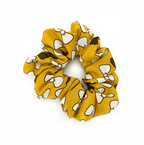 Dark Yellow Printed Scrunchie