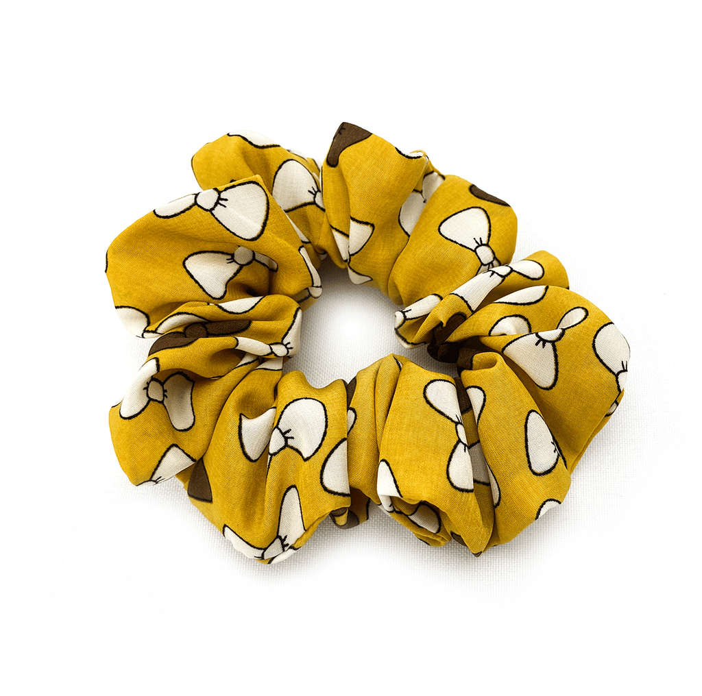 Dark Yellow Printed Scrunchie