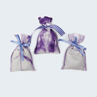 Hand Tie-Dye Lavender Sachets (Set of 3)